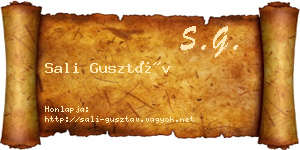 Sali Gusztáv névjegykártya