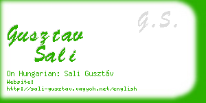 gusztav sali business card