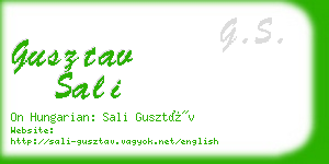 gusztav sali business card
